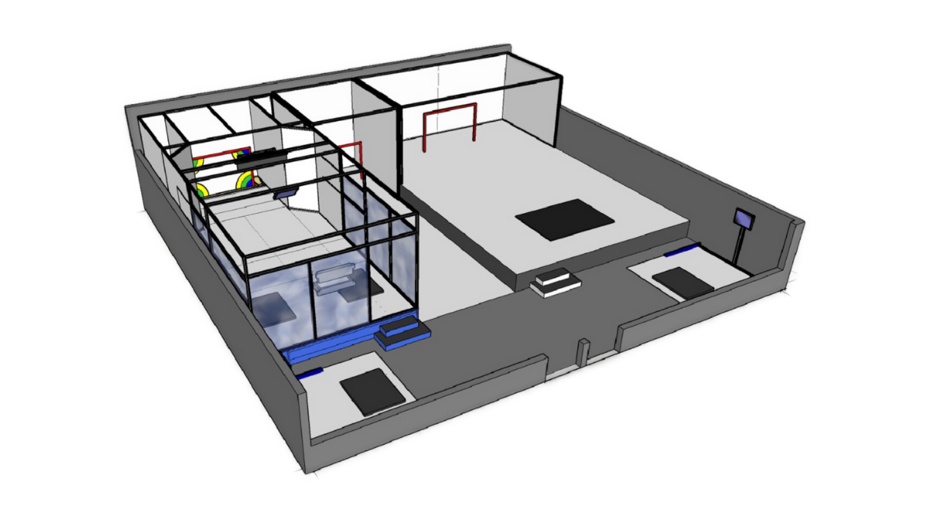 AKHockey Facility Render — Compact Setup